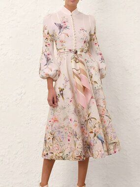 Zimmermann REBELLION BUTTON MIDI DRESS